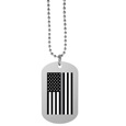 Thin Gray Line National Guard Flag Tag Necklace
